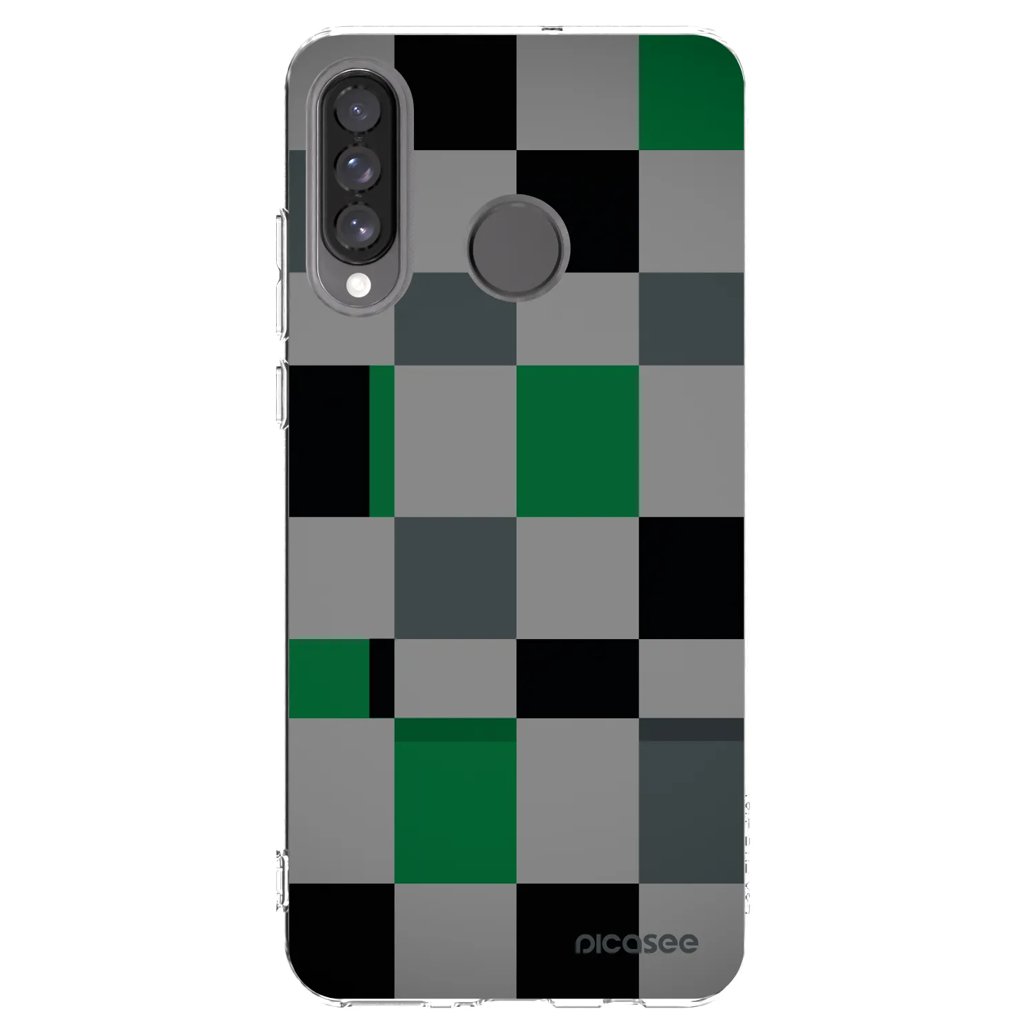 Picasee átlátszó szilikon tok az alábbi mobiltelefonokra Huawei P30 Lite - Block Grid