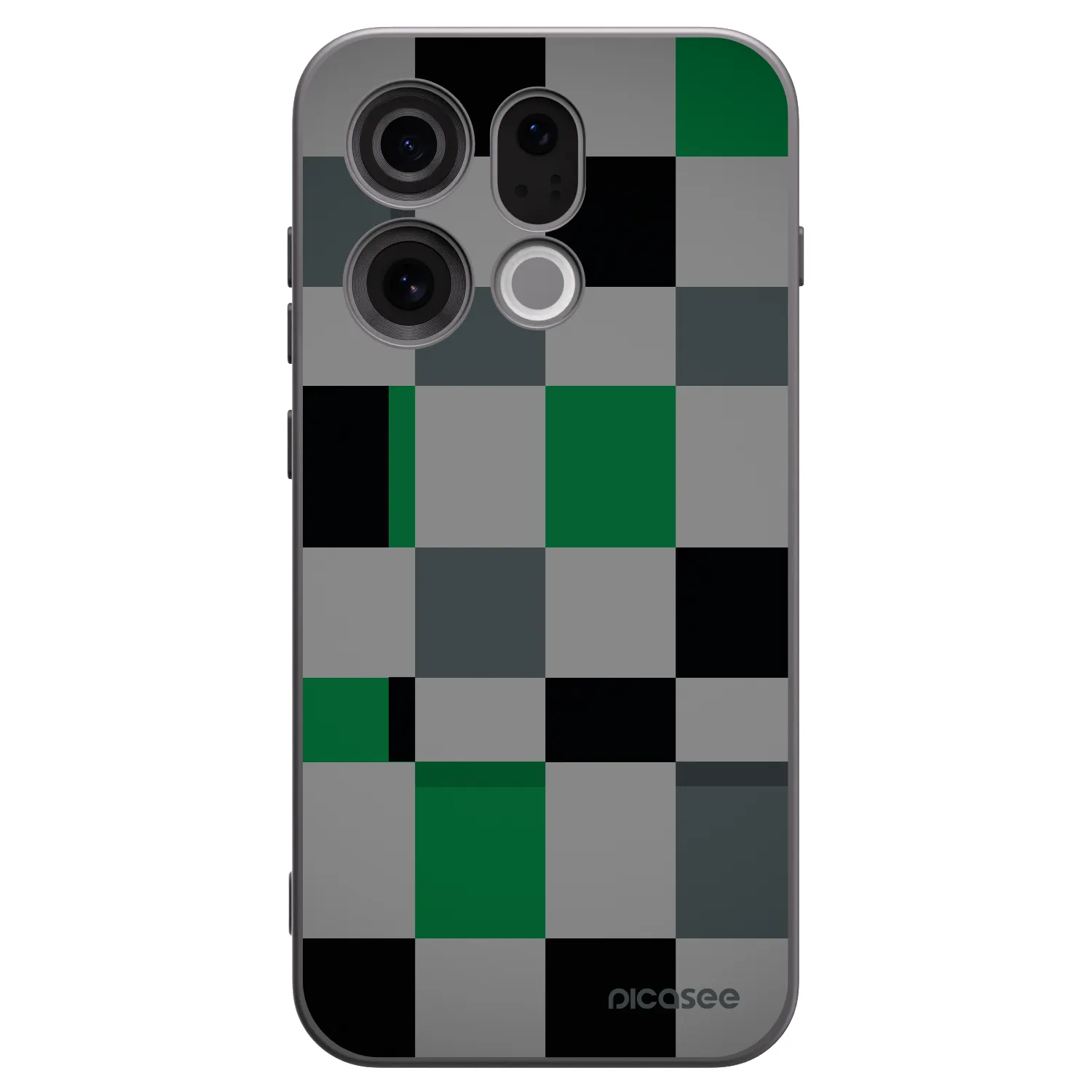 Picasee fekete szilikon tok az alábbi mobiltelefonokra OPPO Find X9 - Block Grid