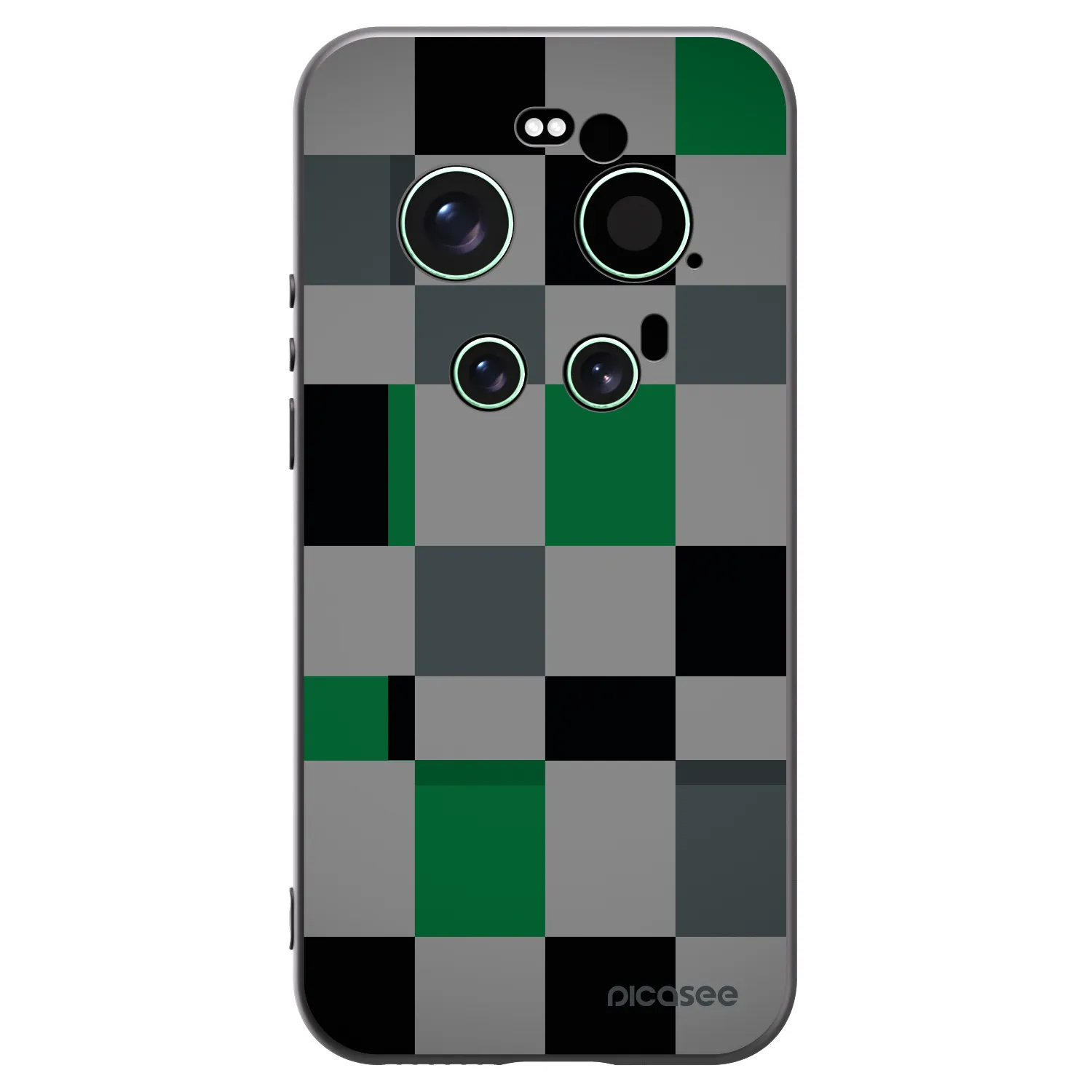 Picasee fekete szilikon tok az alábbi mobiltelefonokra Xiaomi 17 Ultra - Block Grid