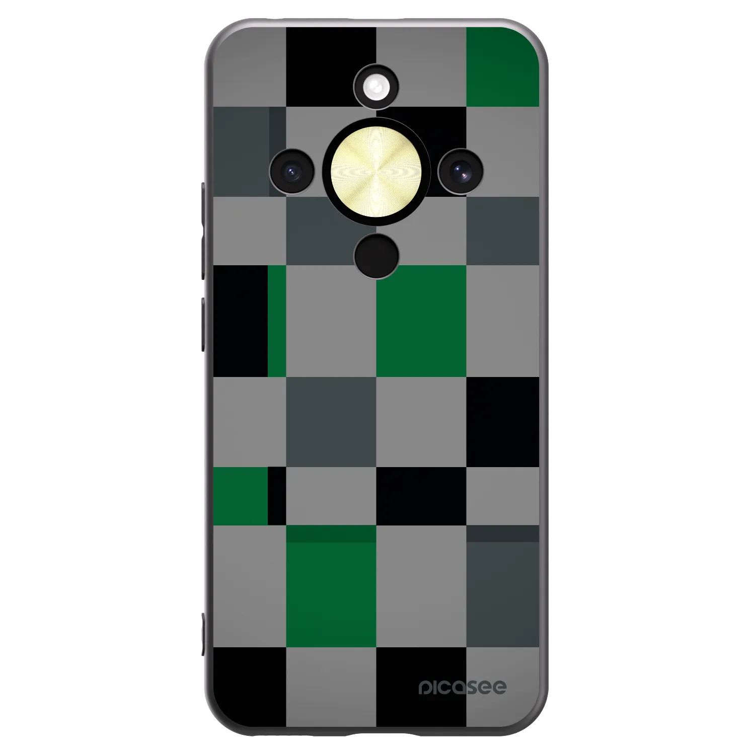 Picasee fekete szilikon tok az alábbi mobiltelefonokra Honor Magic8 Lite 5G - Block Grid