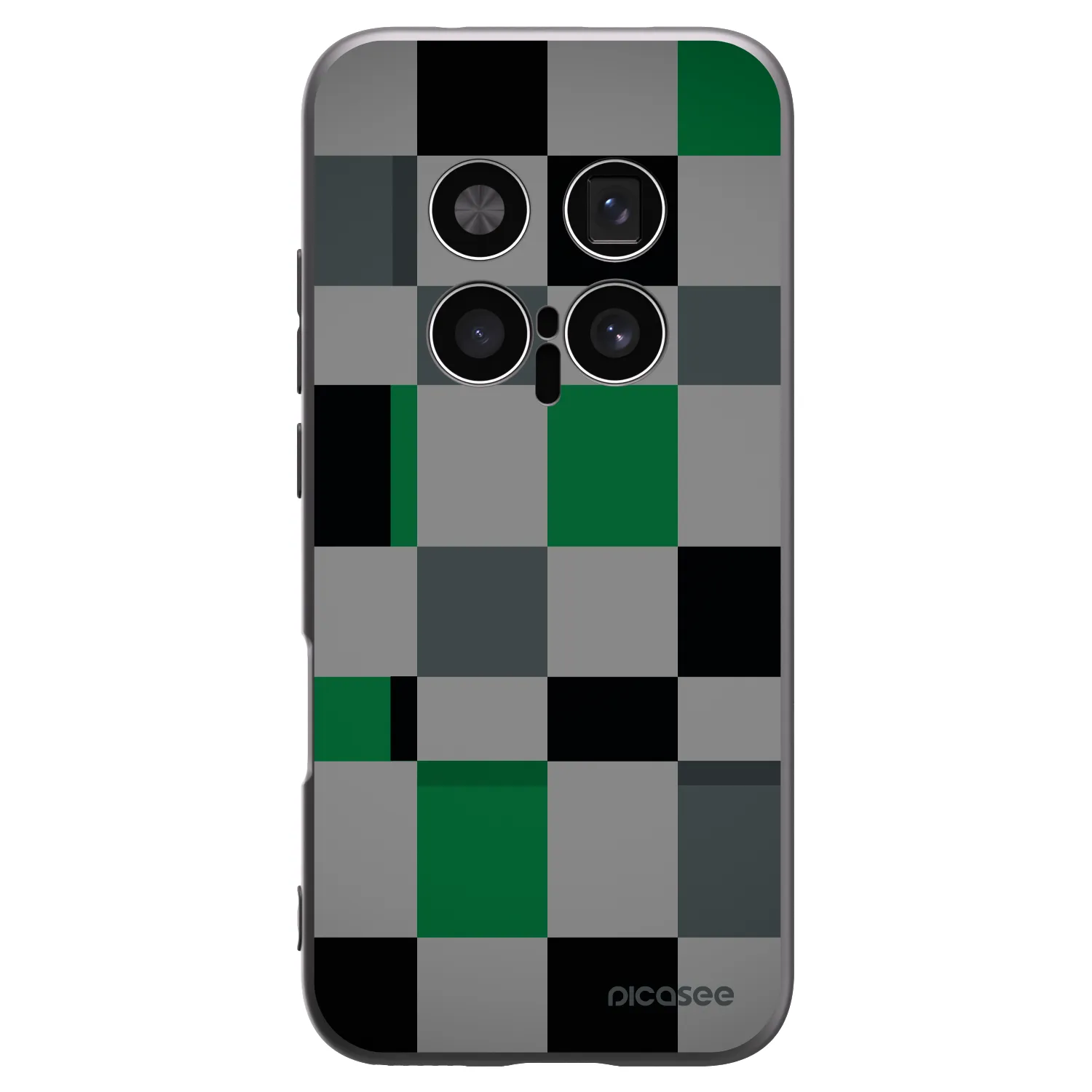 Picasee fekete szilikon tok az alábbi mobiltelefonokra Honor Magic8 Pro 5G - Block Grid