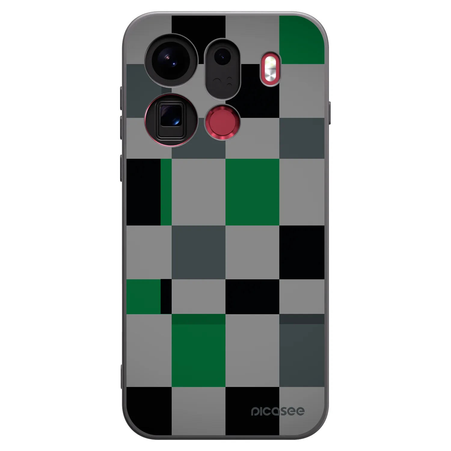 Picasee fekete szilikon tok az alábbi mobiltelefonokra OPPO Find X9 Pro - Block Grid