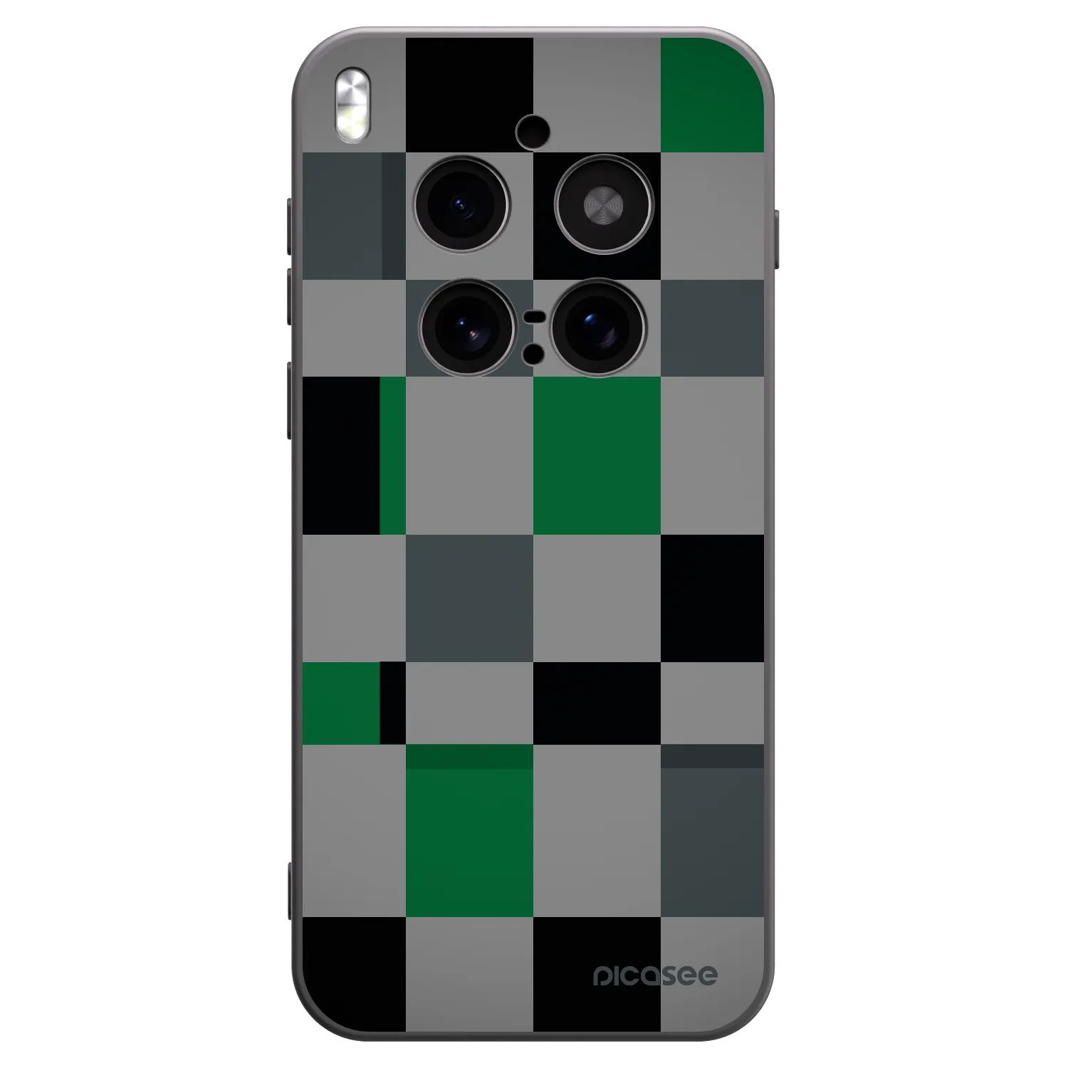 Picasee fekete szilikon tok az alábbi mobiltelefonokra Vivo X300 Pro - Block Grid