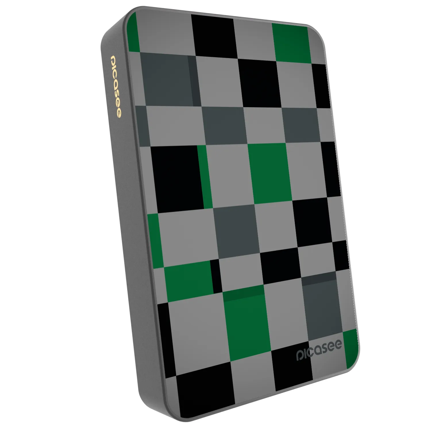 Picasee Powerbank MagSafe 10 000 mAh Szürke - Block Grid