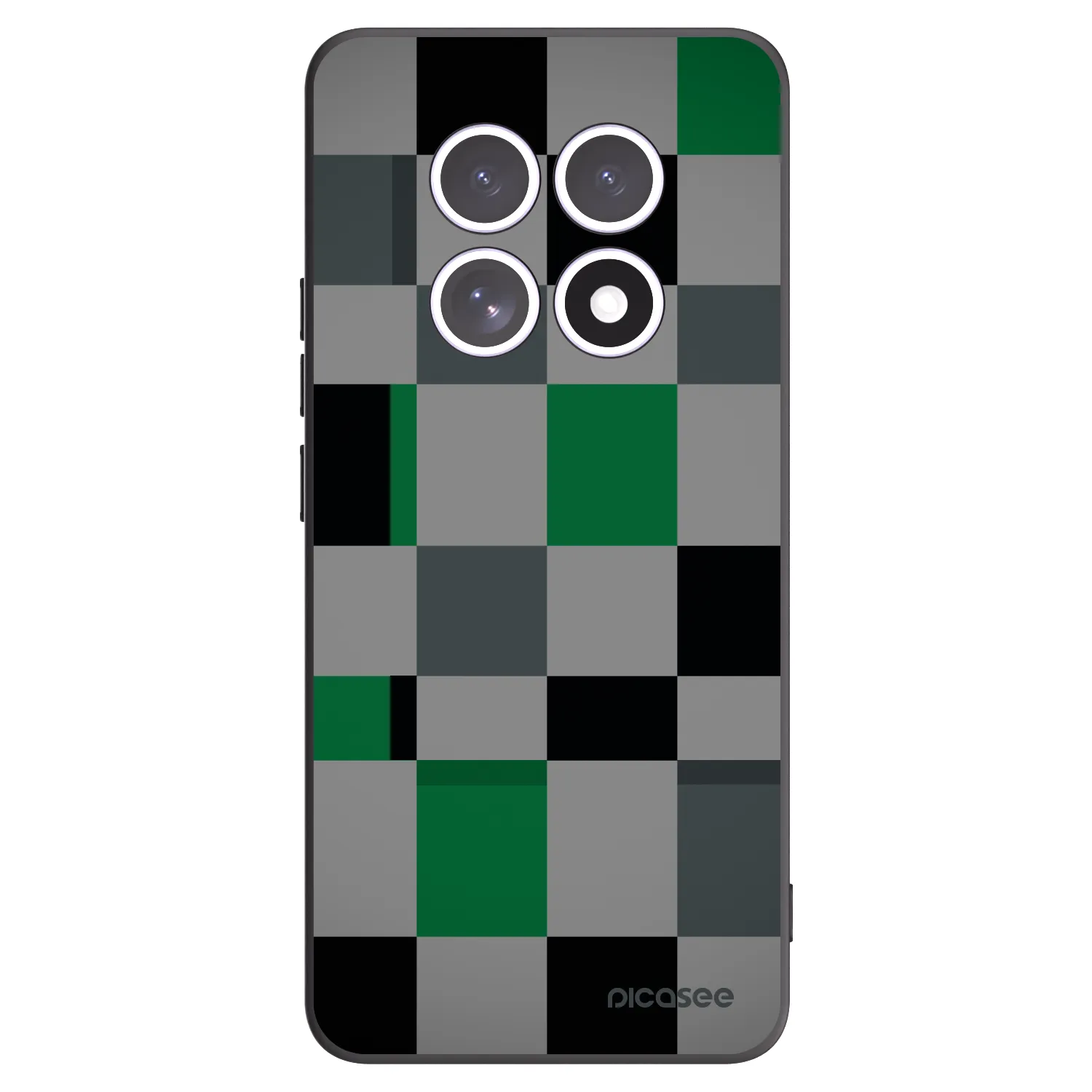 Picasee fekete szilikon tok az alábbi mobiltelefonokra Xiaomi Redmi Note 15 5G - Block Grid