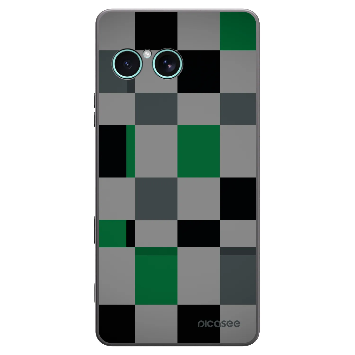 Picasee fekete szilikon tok az alábbi mobiltelefonokra Sony Xperia 10 VII - Block Grid