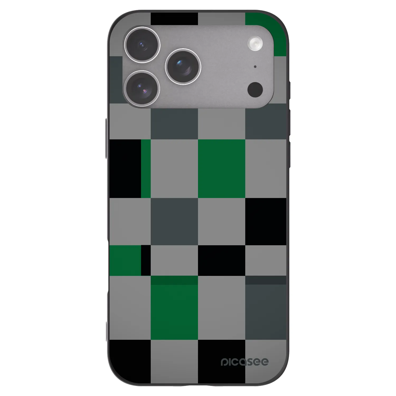 Picasee fekete szilikon tok az alábbi mobiltelefonokra Apple iPhone 18 Pro Max - Block Grid