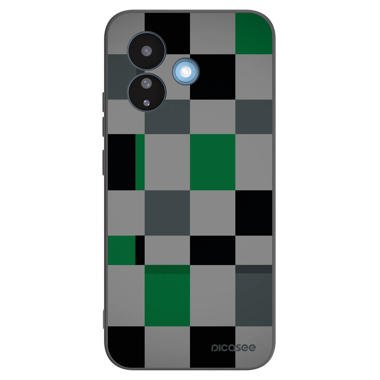 Picasee fekete szilikon tok az alábbi mobiltelefonokra Xiaomi Redmi Note 17 Pro 5G - Block Grid