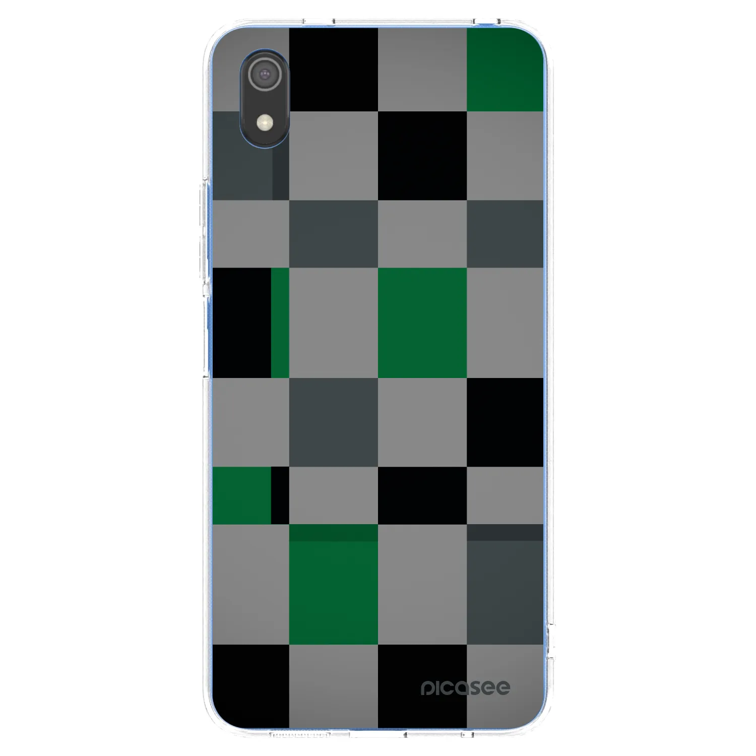 Picasee átlátszó szilikon tok az alábbi mobiltelefonokra Xiaomi Redmi 7A - Block Grid