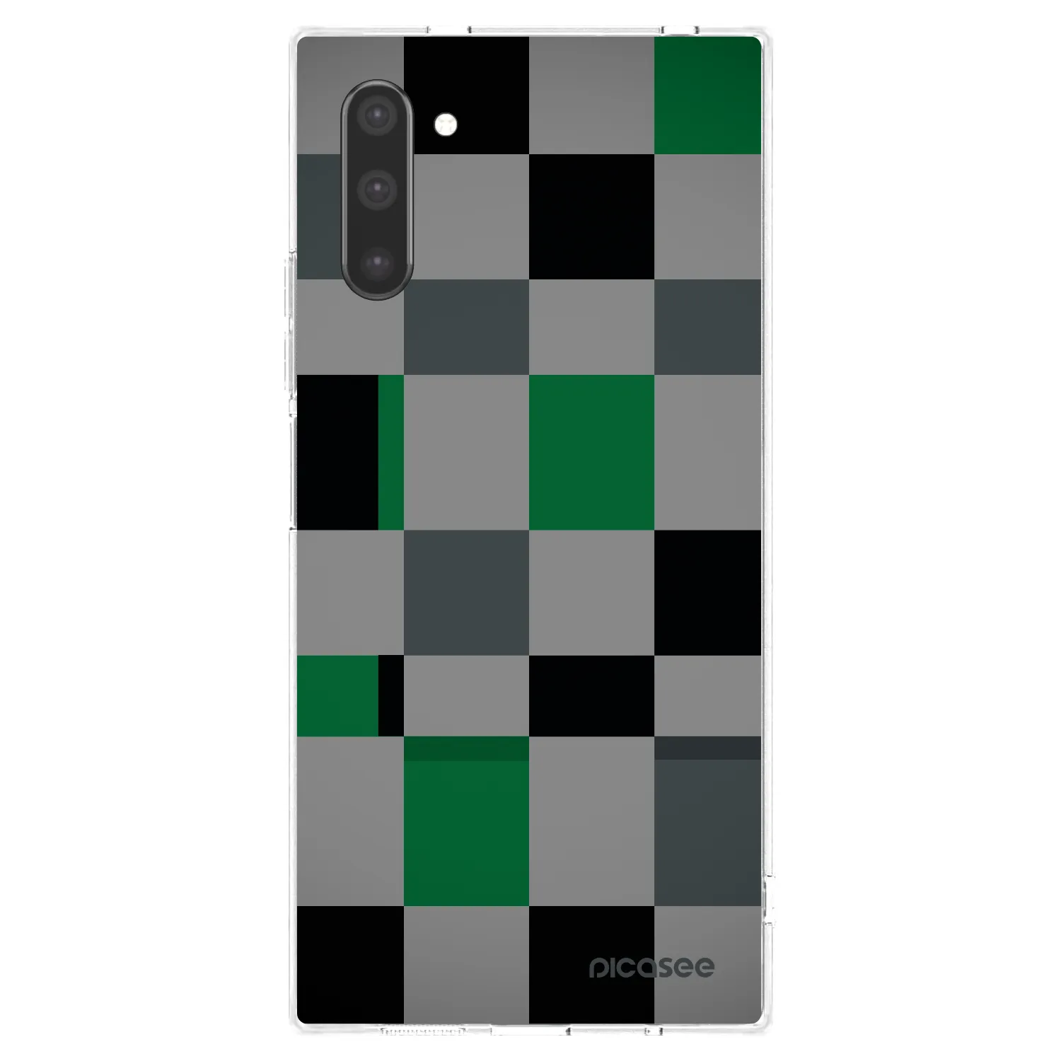 Picasee átlátszó szilikon tok az alábbi mobiltelefonokra Samsung Galaxy Note 10 N970F - Block Grid
