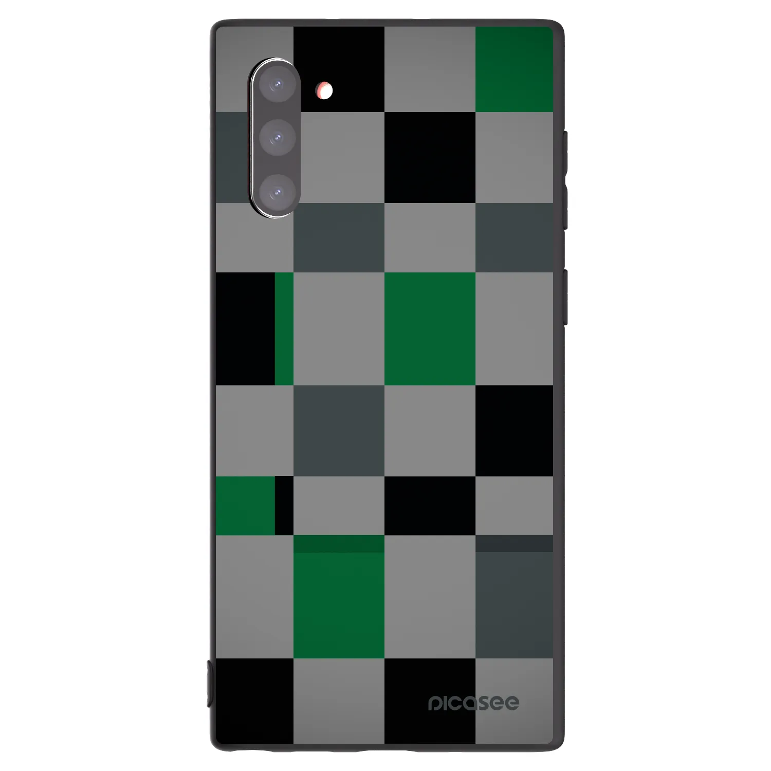 Picasee fekete szilikon tok az alábbi mobiltelefonokra Samsung Galaxy Note 10 N970F - Block Grid