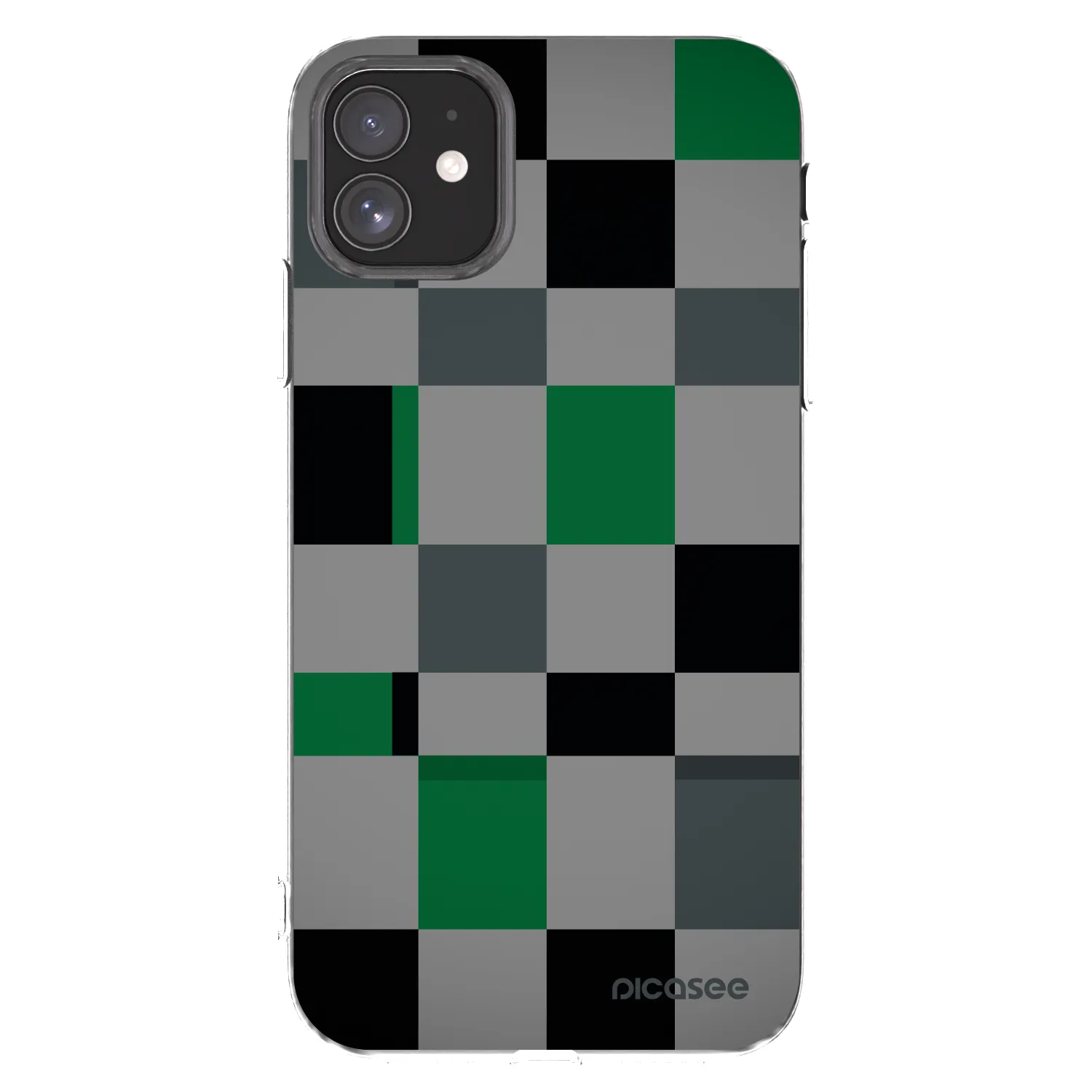Picasee átlátszó szilikon tok az alábbi mobiltelefonokra Apple iPhone 11 - Block Grid