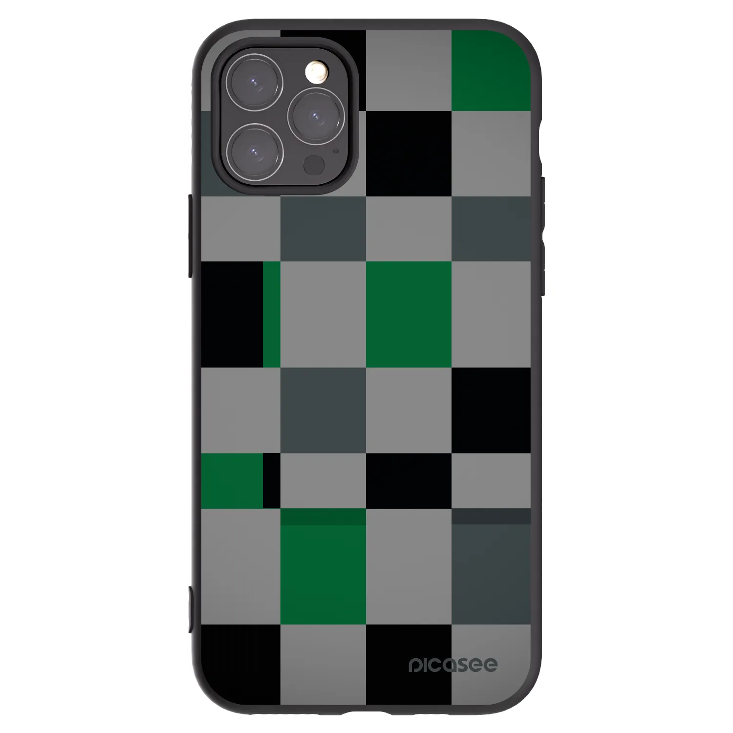 Picasee fekete szilikon tok az alábbi mobiltelefonokra Apple iPhone 11 Pro - Block Grid