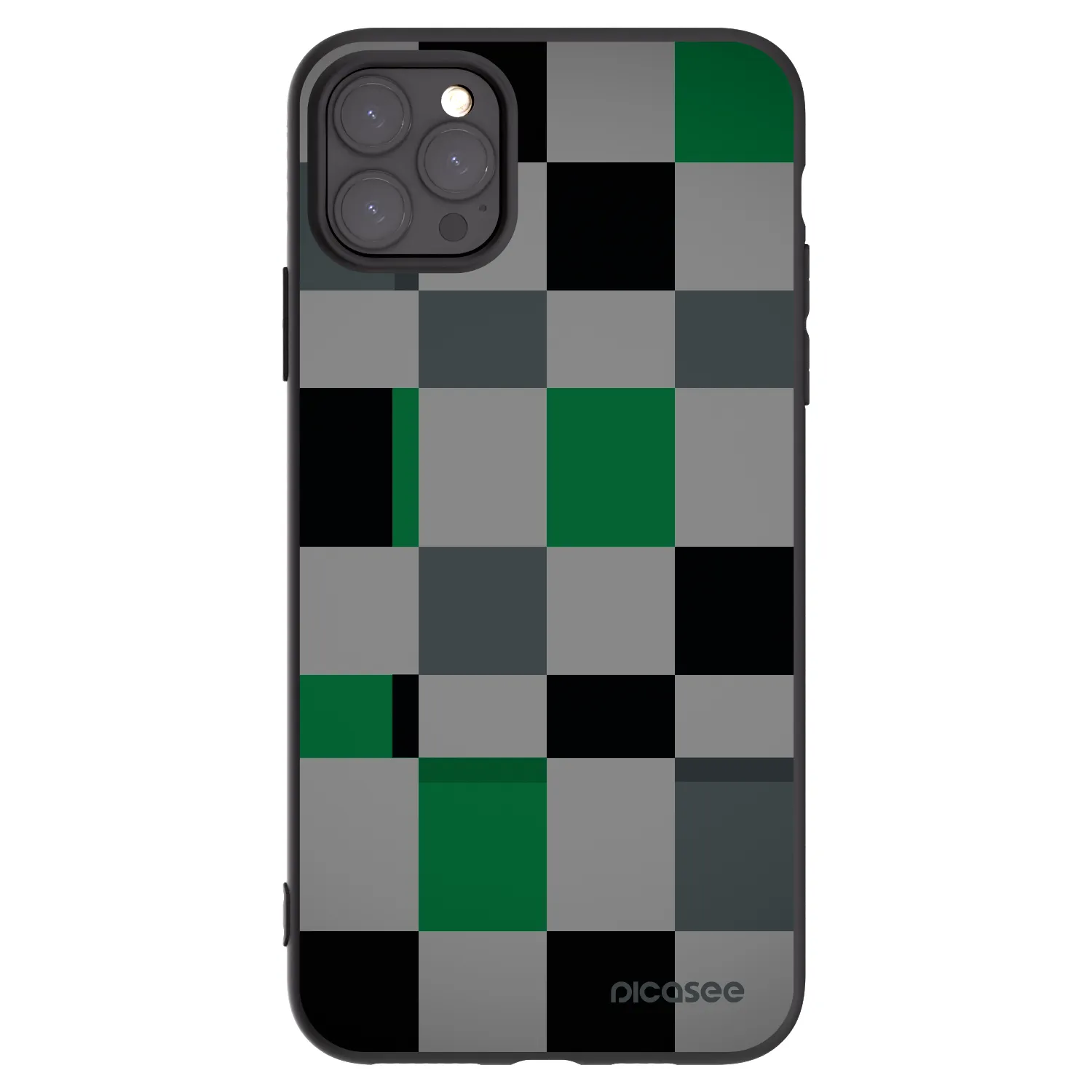 Picasee fekete szilikon tok az alábbi mobiltelefonokra Apple iPhone 11 Pro Max - Block Grid
