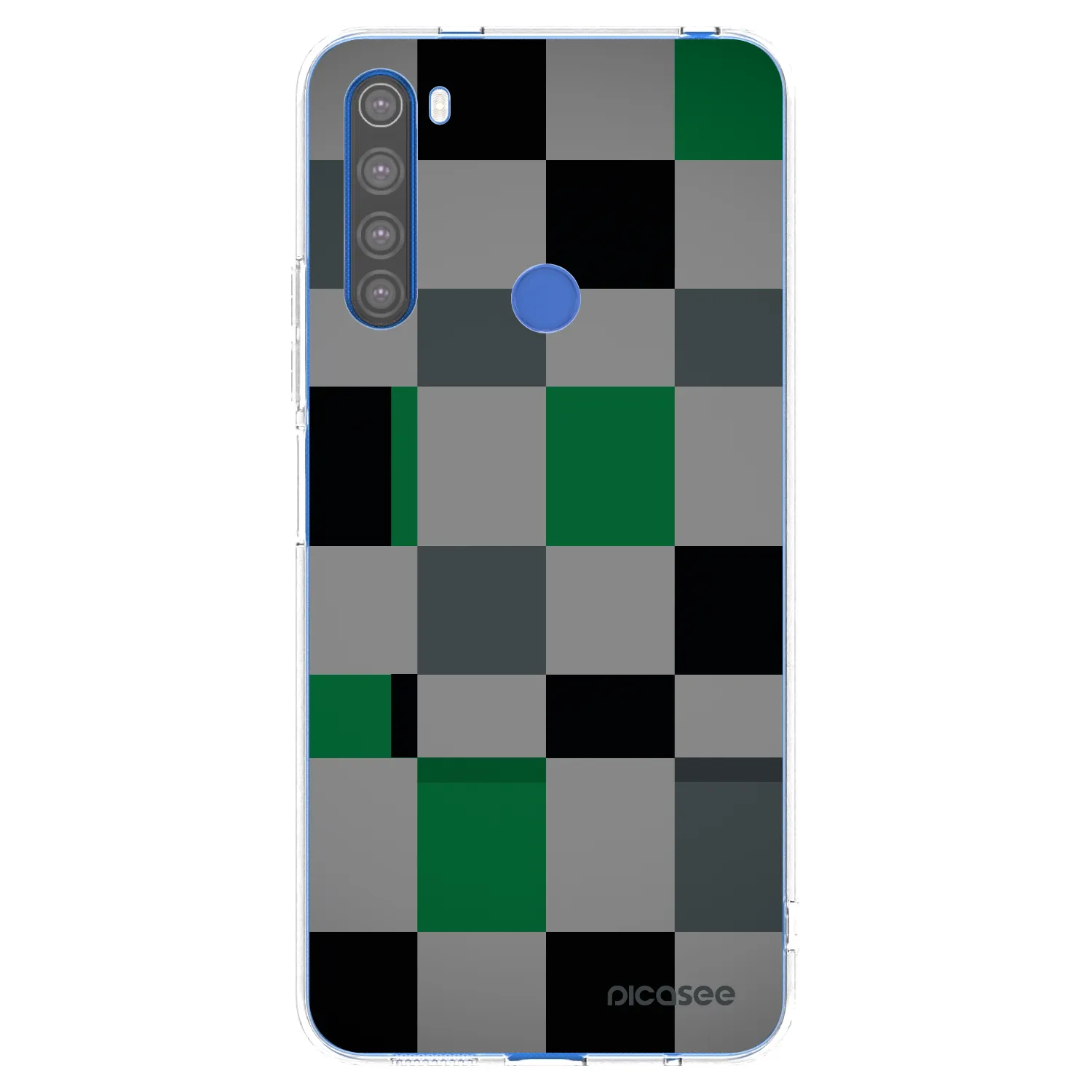 Picasee átlátszó szilikon tok az alábbi mobiltelefonokra Xiaomi Redmi Note 8T - Block Grid