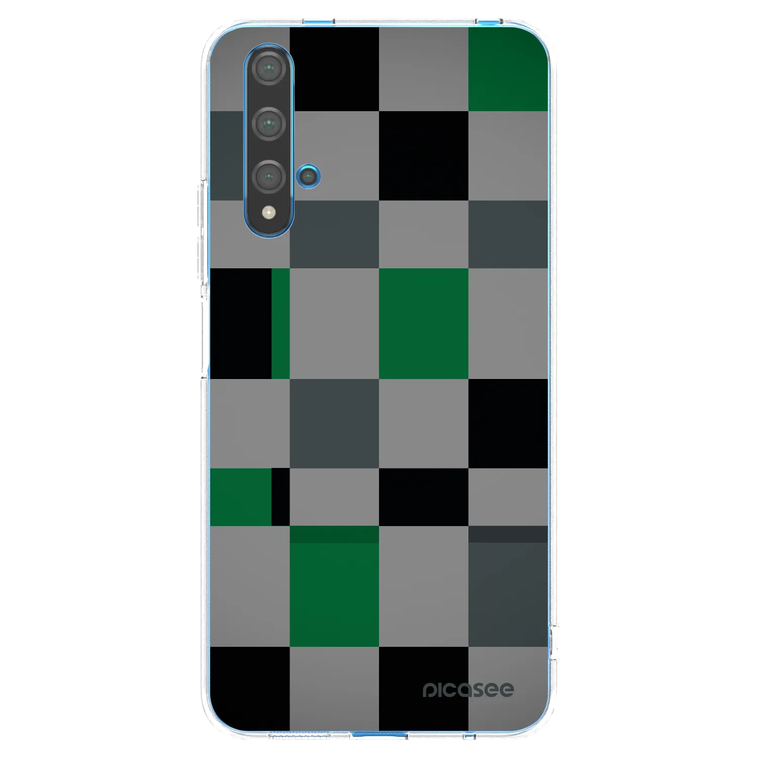 Picasee átlátszó szilikon tok az alábbi mobiltelefonokra Huawei Nova 5T - Block Grid