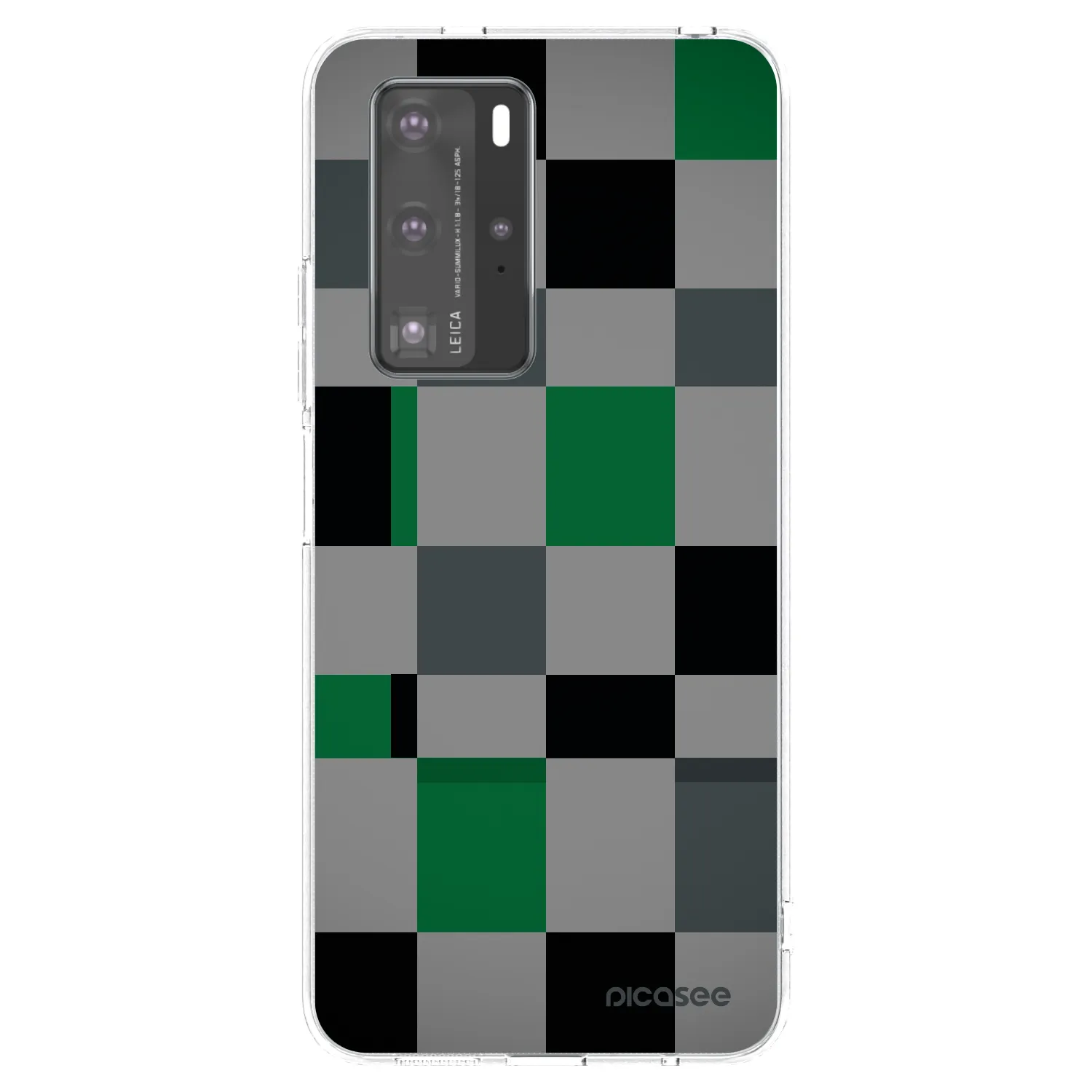 Picasee átlátszó szilikon tok az alábbi mobiltelefonokra Huawei P40 Pro - Block Grid
