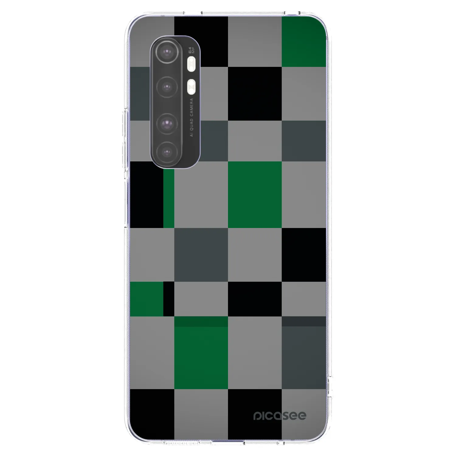 Picasee átlátszó szilikon tok az alábbi mobiltelefonokra Xiaomi Mi Note 10 Lite - Block Grid