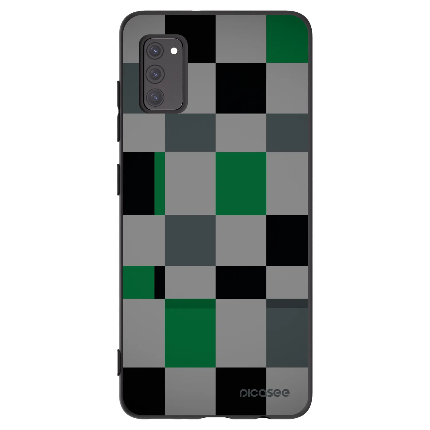 Picasee fekete szilikon tok az alábbi mobiltelefonokra Samsung Galaxy A41 A415F - Block Grid