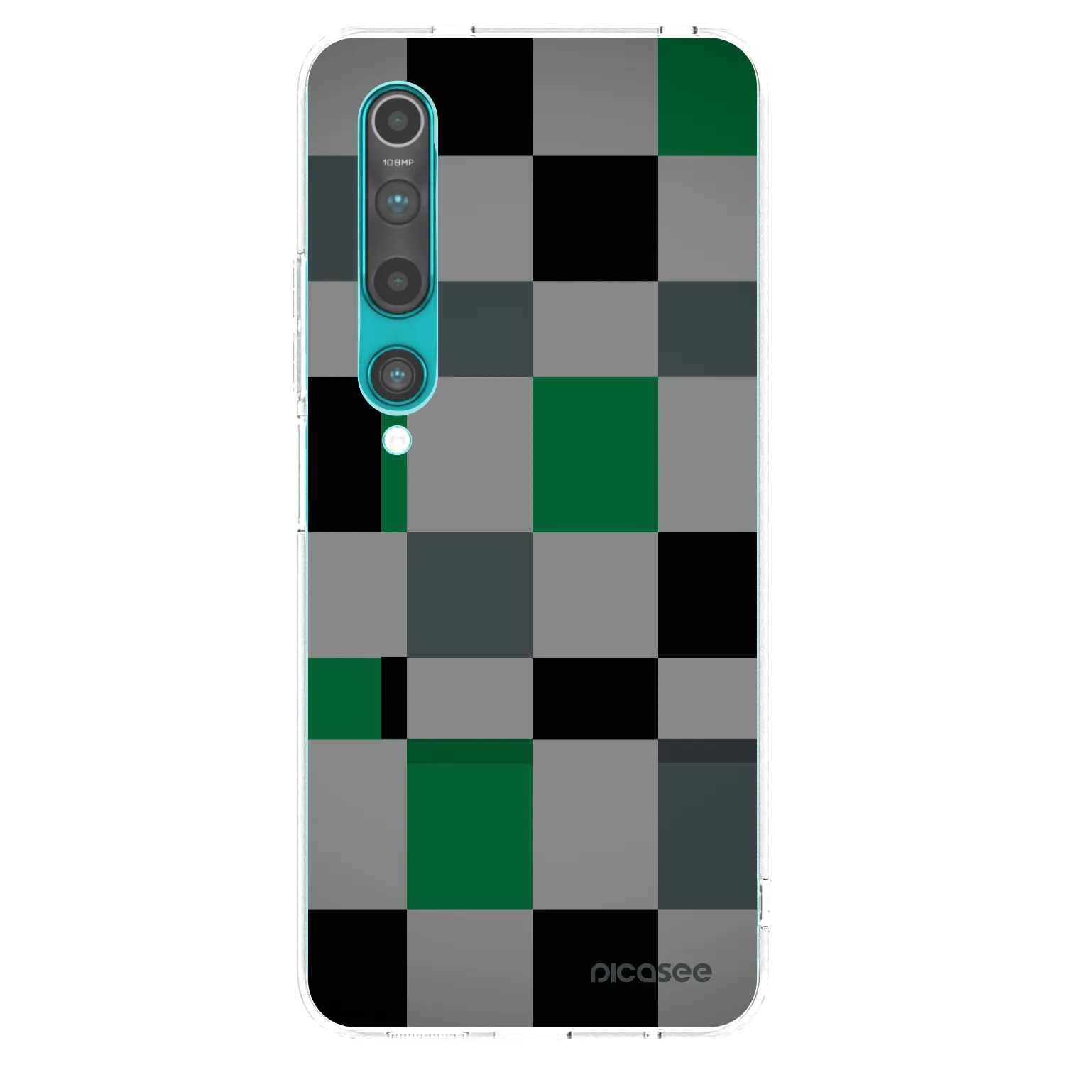 Picasee átlátszó szilikon tok az alábbi mobiltelefonokra Xiaomi Mi 10 - Block Grid