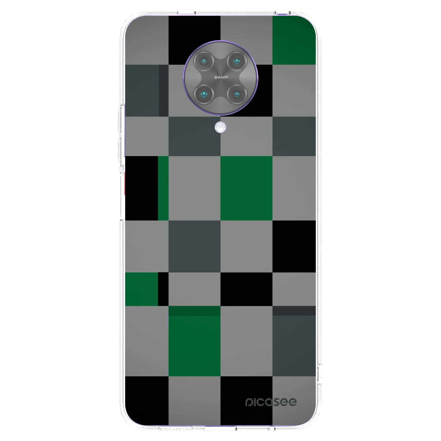 Picasee átlátszó szilikon tok az alábbi mobiltelefonokra Xiaomi Poco F2 Pro - Block Grid