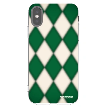 Picasee átlátszó szilikon tok az alábbi mobiltelefonokra Apple iPhone X/XS - Emerald Diamond
