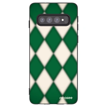 Picasee fekete szilikon tok az alábbi mobiltelefonokra Samsung Galaxy S10 G973 - Emerald Diamond