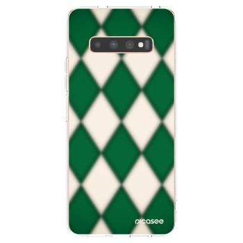 Picasee átlátszó szilikon tok az alábbi mobiltelefonokra Samsung Galaxy S10 Plus G975 - Emerald Diamond