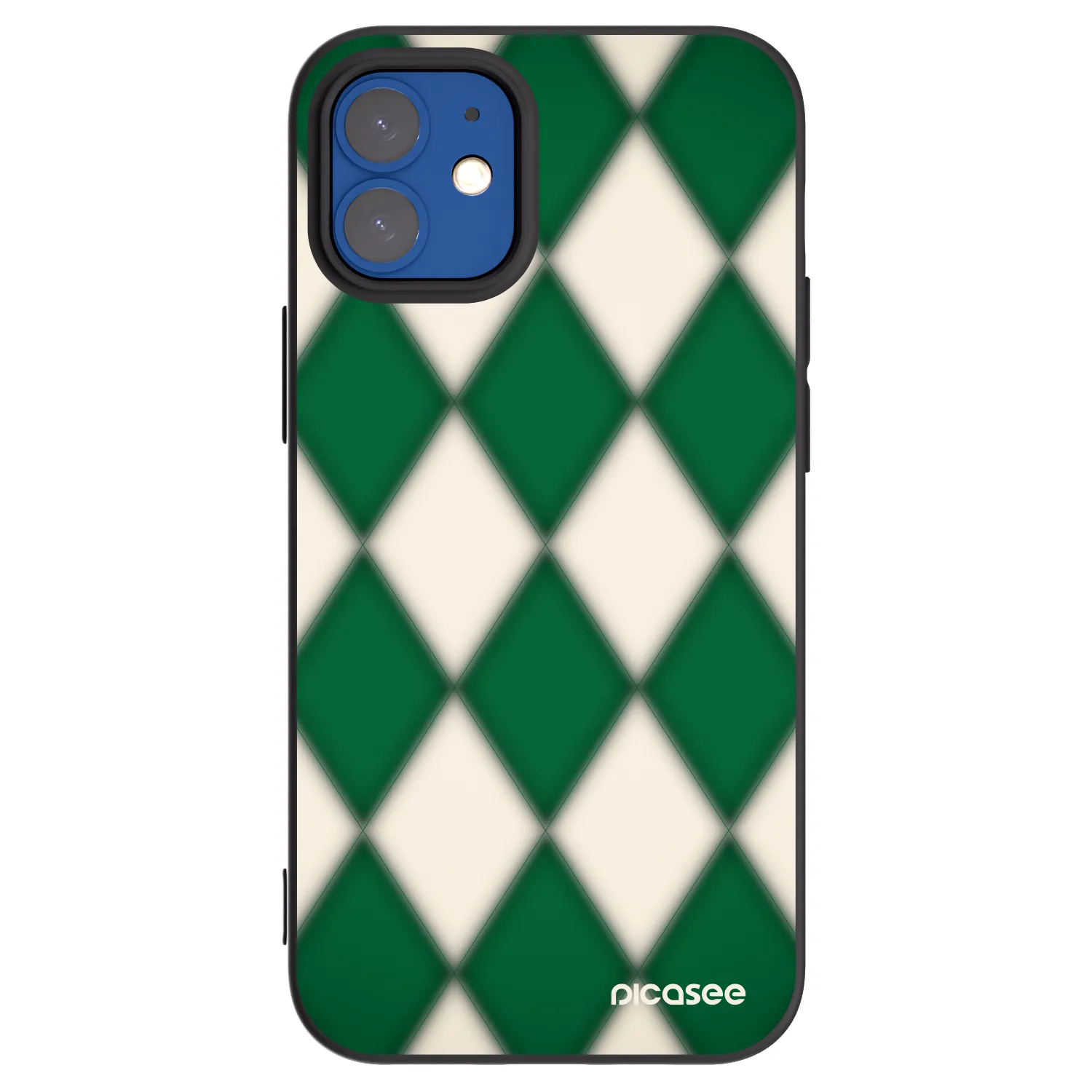 Picasee fekete szilikon tok az alábbi mobiltelefonokra Apple iPhone 12 mini - Emerald Diamond