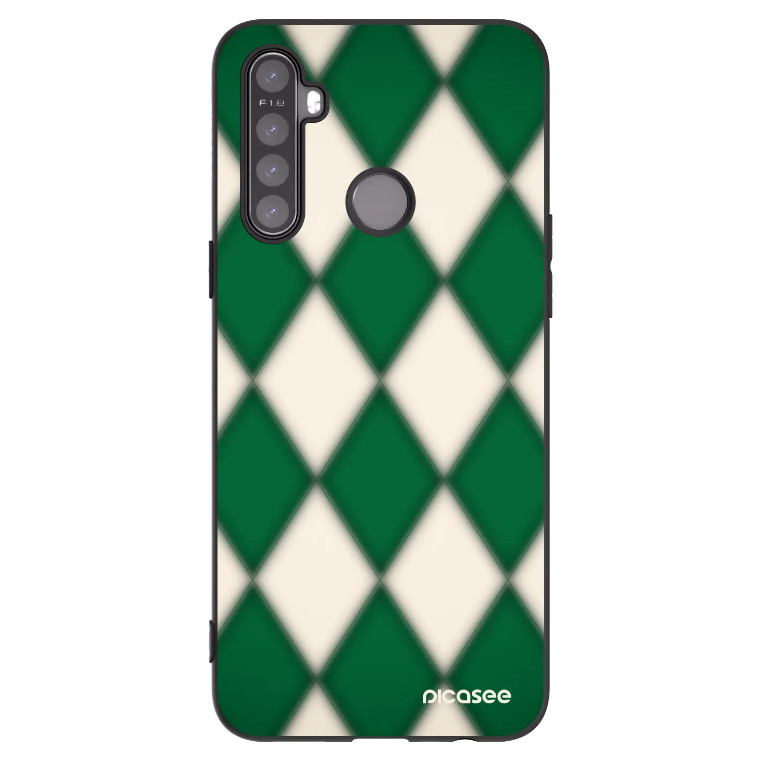 Picasee fekete szilikon tok az alábbi mobiltelefonokra Realme 6i - Emerald Diamond
