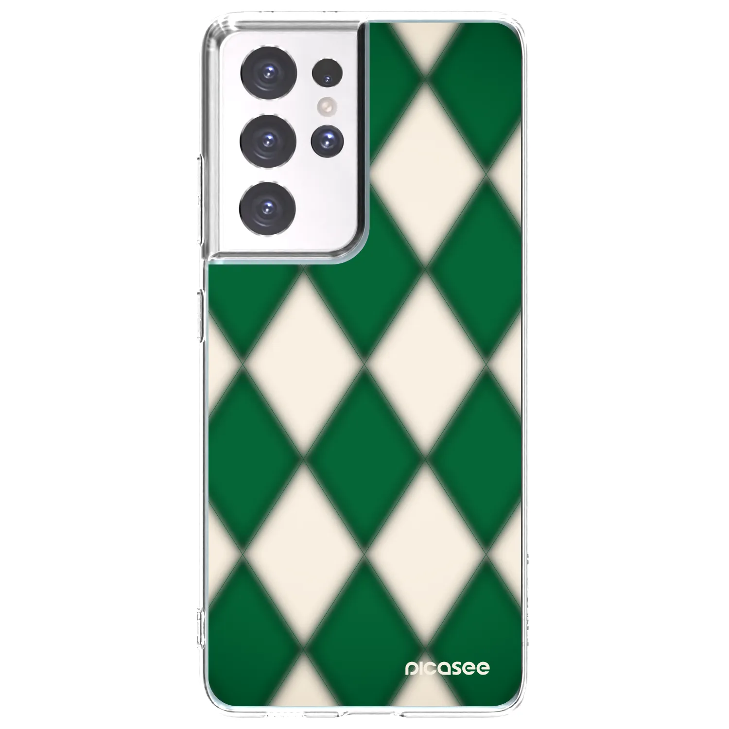 Picasee átlátszó szilikon tok az alábbi mobiltelefonokra Samsung Galaxy S21 Ultra 5G G998B - Emerald Diamond