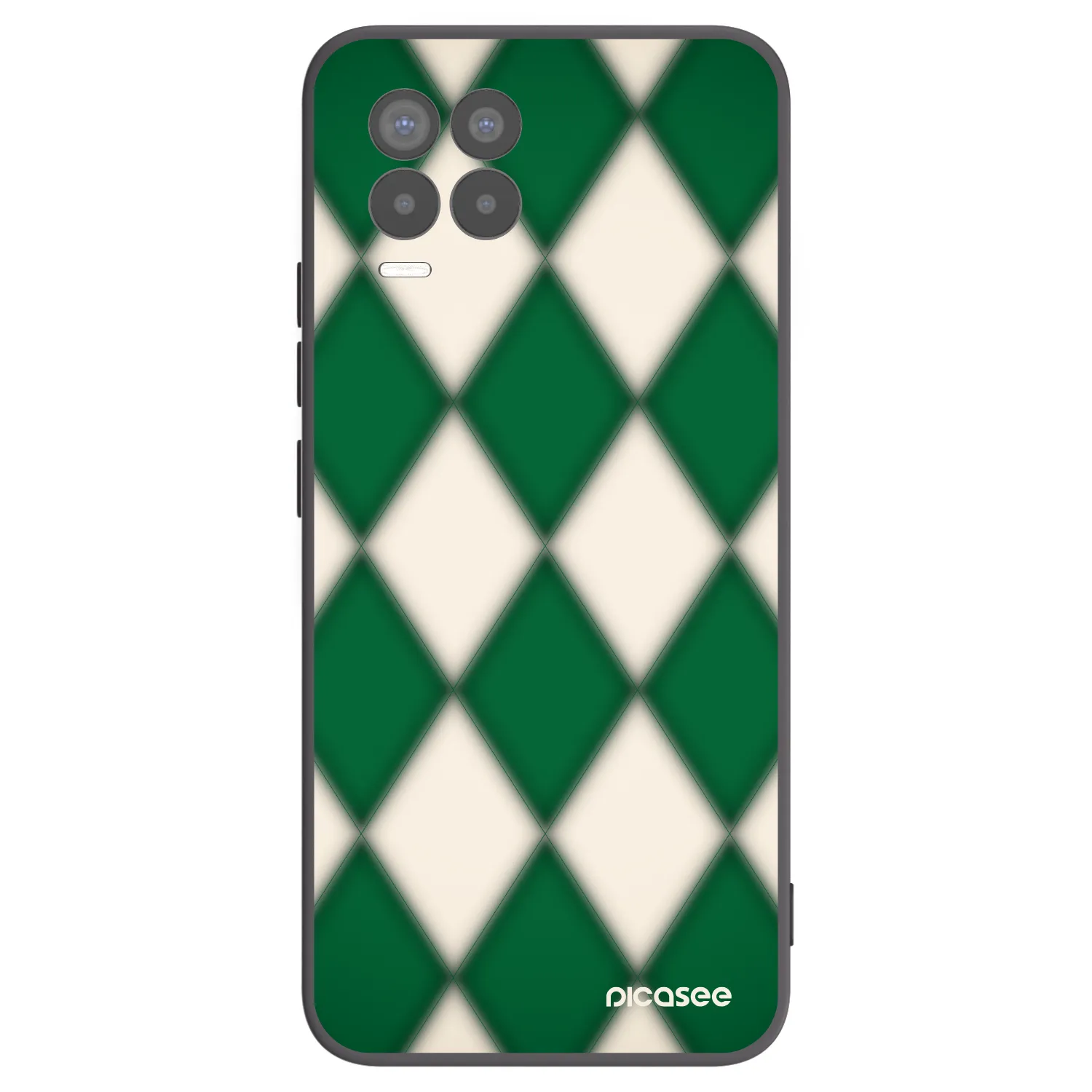Picasee fekete szilikon tok az alábbi mobiltelefonokra Realme 8 Pro - Emerald Diamond