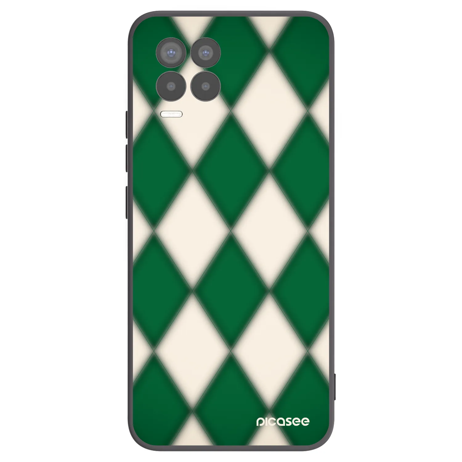 Picasee fekete szilikon tok az alábbi mobiltelefonokra Realme 8 4G - Emerald Diamond