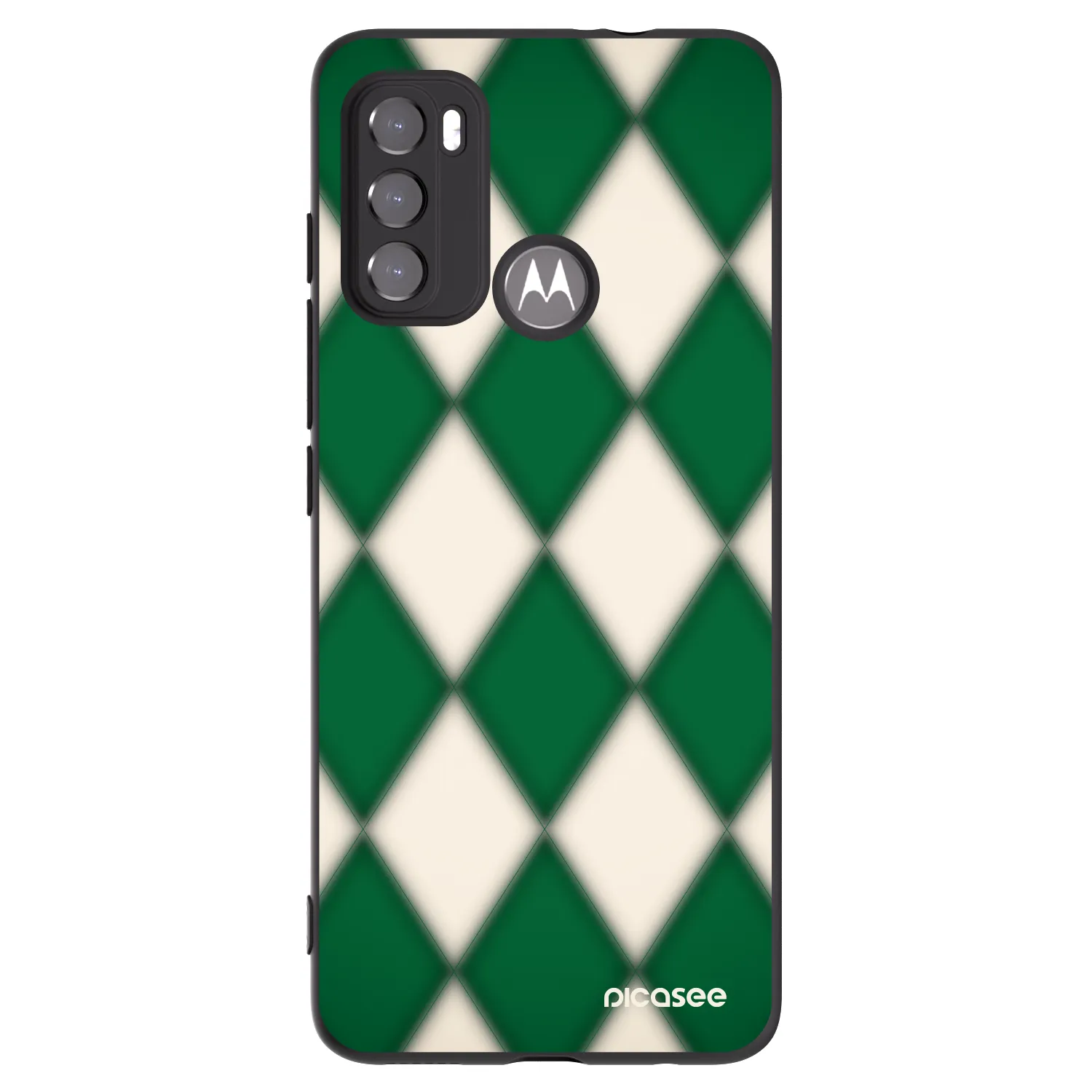 Picasee fekete szilikon tok az alábbi mobiltelefonokra Motorola Moto G60 - Emerald Diamond