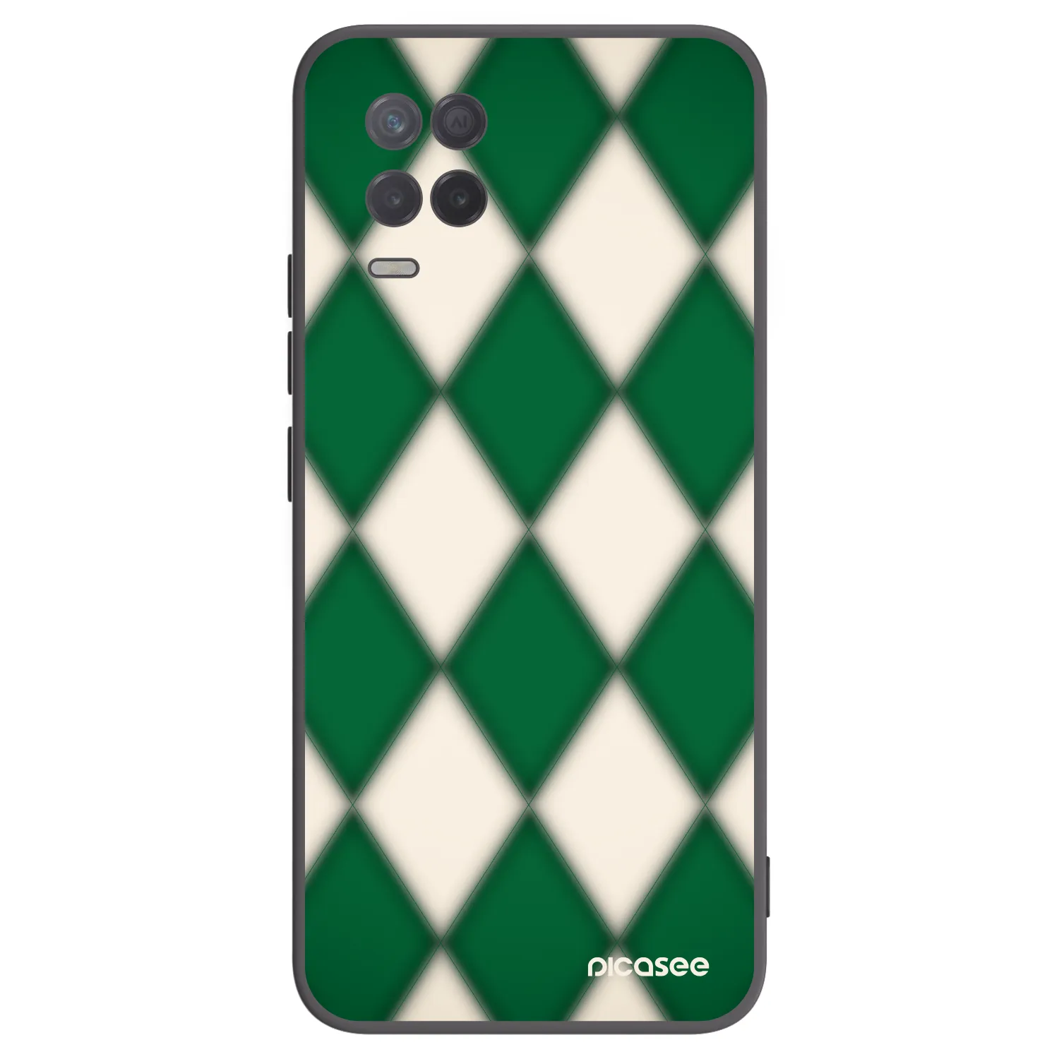 Picasee fekete szilikon tok az alábbi mobiltelefonokra Realme 8 5G - Emerald Diamond