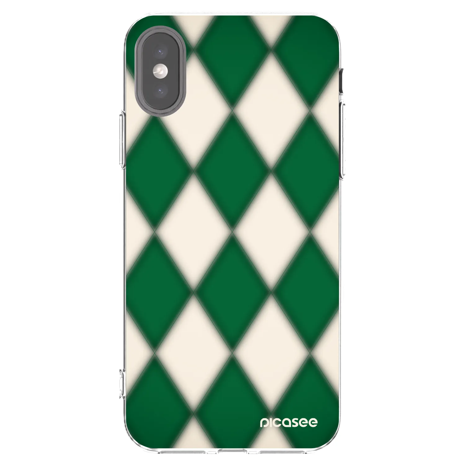Picasee átlátszó szilikon tok az alábbi mobiltelefonokra Apple iPhone X/XS - Emerald Diamond