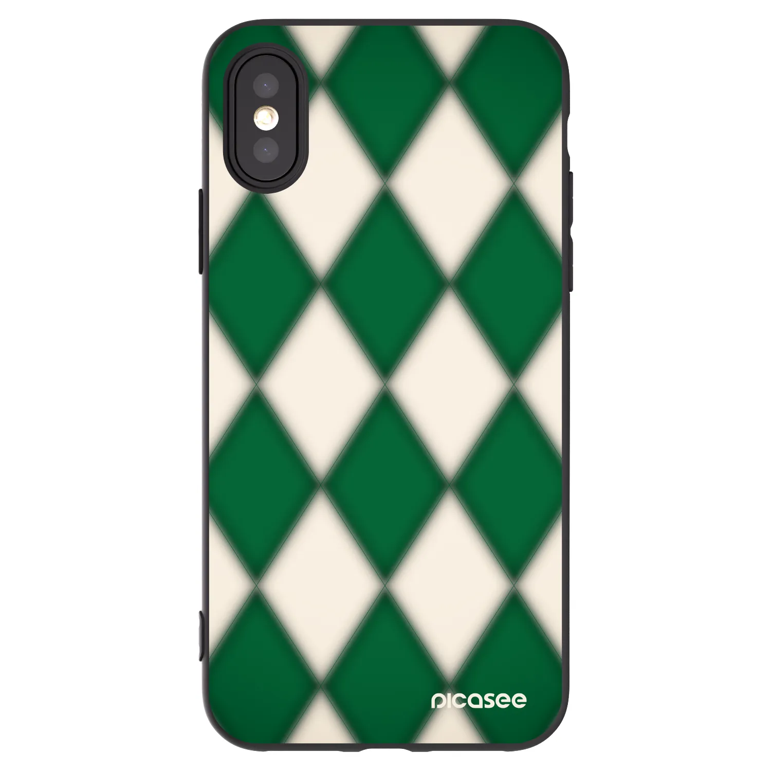 Picasee fekete szilikon tok az alábbi mobiltelefonokra Apple iPhone X/XS - Emerald Diamond