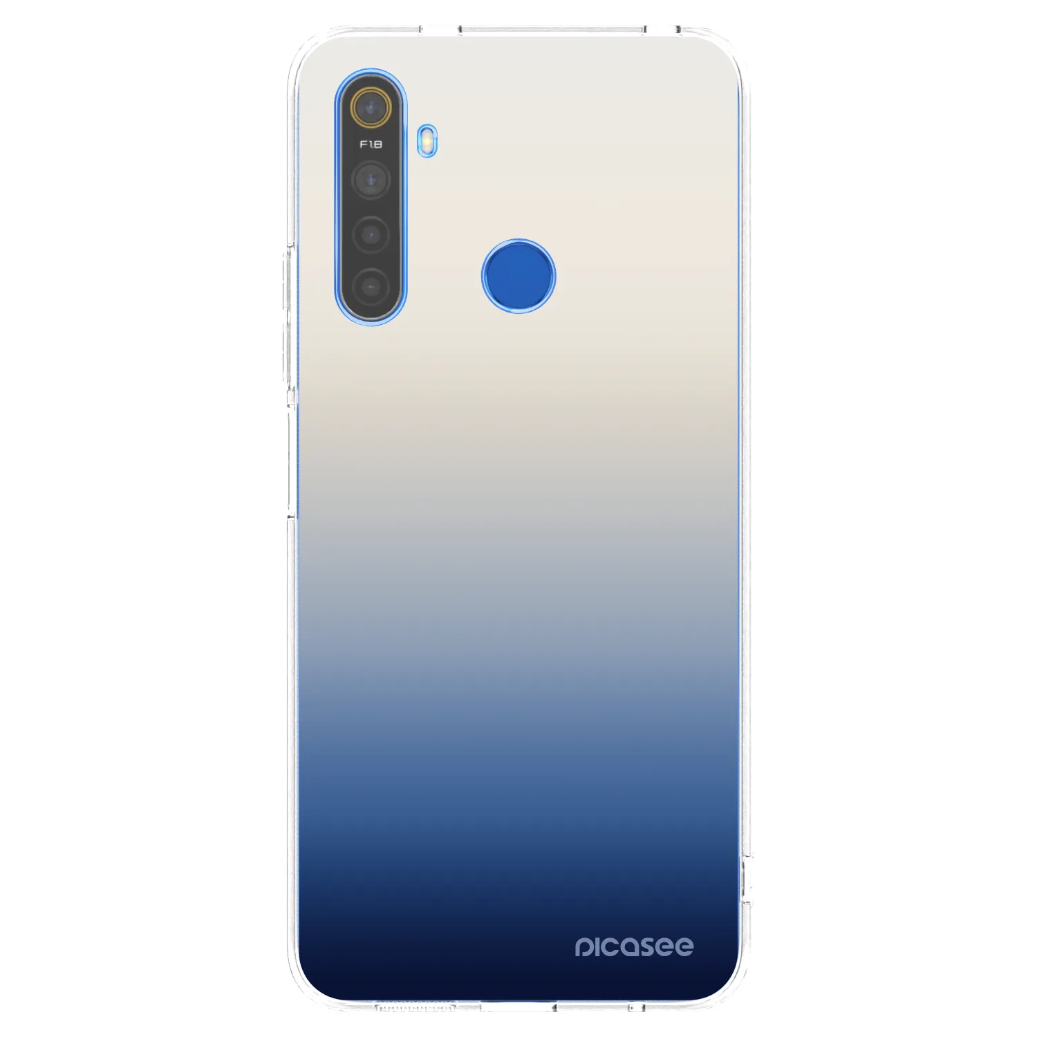 Picasee átlátszó szilikon tok az alábbi mobiltelefonokra Realme 5 - Gravity Fade