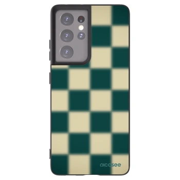 Picasee fekete szilikon tok az alábbi mobiltelefonokra Samsung Galaxy S21 Ultra 5G G998B - Shadow Chess