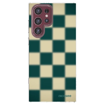 Picasee átlátszó szilikon tok az alábbi mobiltelefonokra Samsung Galaxy S22 Ultra 5G - Shadow Chess