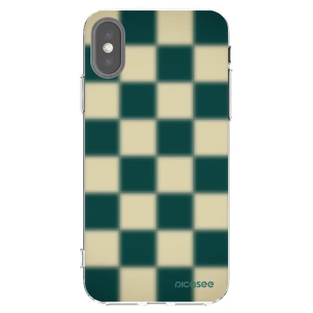 Picasee átlátszó szilikon tok az alábbi mobiltelefonokra Apple iPhone X/XS - Shadow Chess