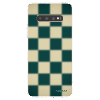 Picasee átlátszó szilikon tok az alábbi mobiltelefonokra Samsung Galaxy S10 Plus G975 - Shadow Chess