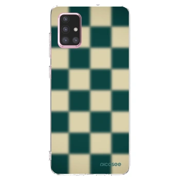 Picasee átlátszó szilikon tok az alábbi mobiltelefonokra Samsung Galaxy A71 A715F - Shadow Chess