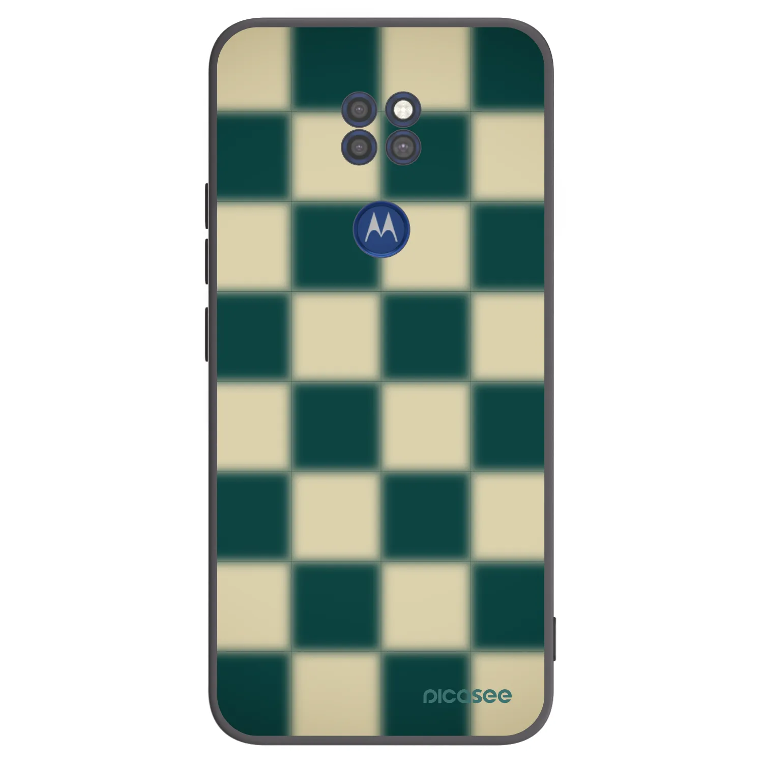 Picasee fekete szilikon tok az alábbi mobiltelefonokra Motorola Moto G9 Play - Shadow Chess
