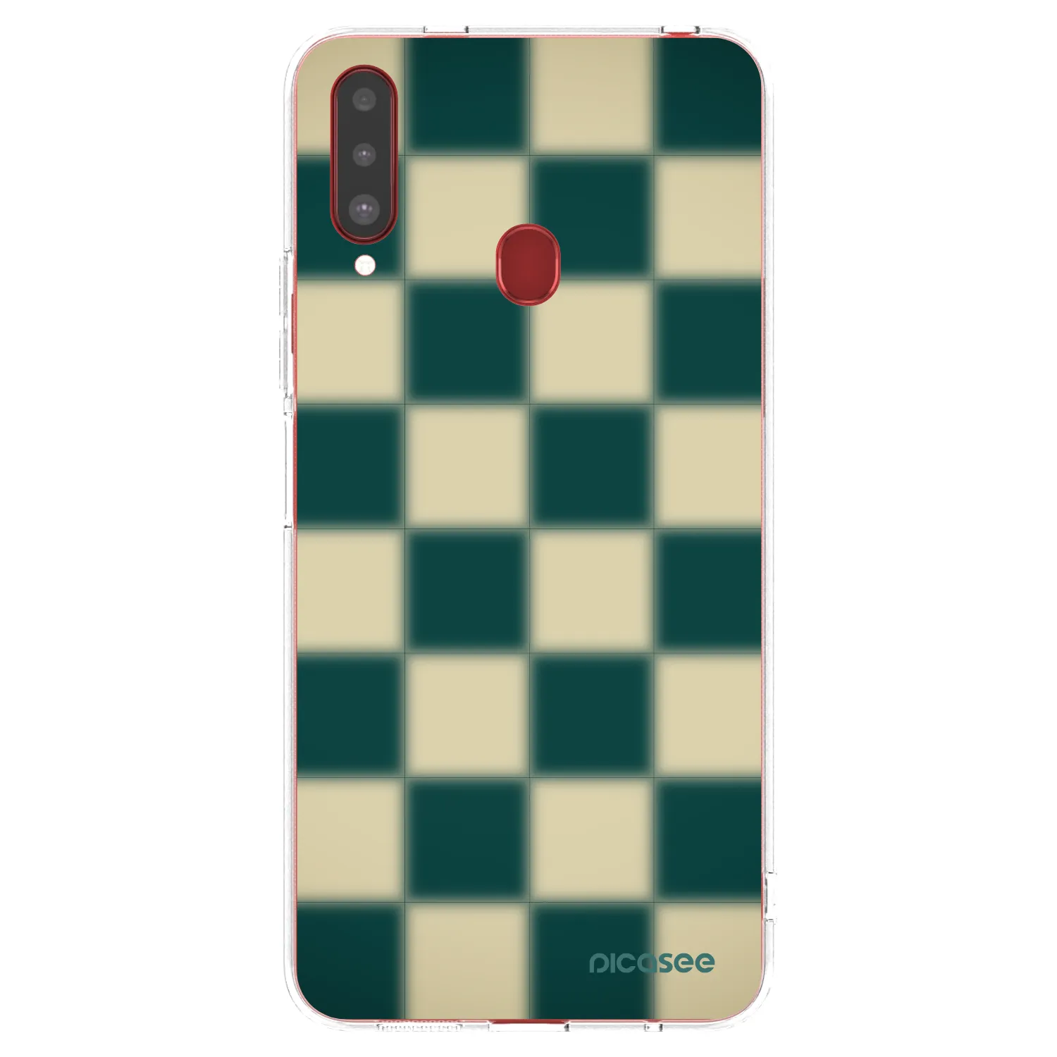Picasee átlátszó szilikon tok az alábbi mobiltelefonokra Samsung Galaxy A20s - Shadow Chess