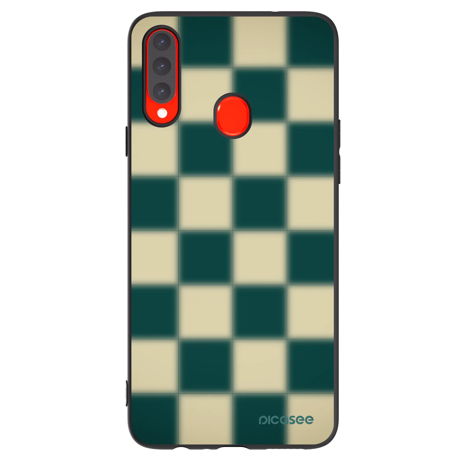 Picasee fekete szilikon tok az alábbi mobiltelefonokra Samsung Galaxy A20s - Shadow Chess