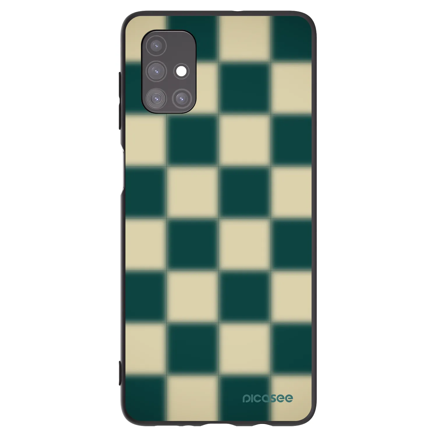 Picasee fekete szilikon tok az alábbi mobiltelefonokra Samsung Galaxy M51 M515F - Shadow Chess