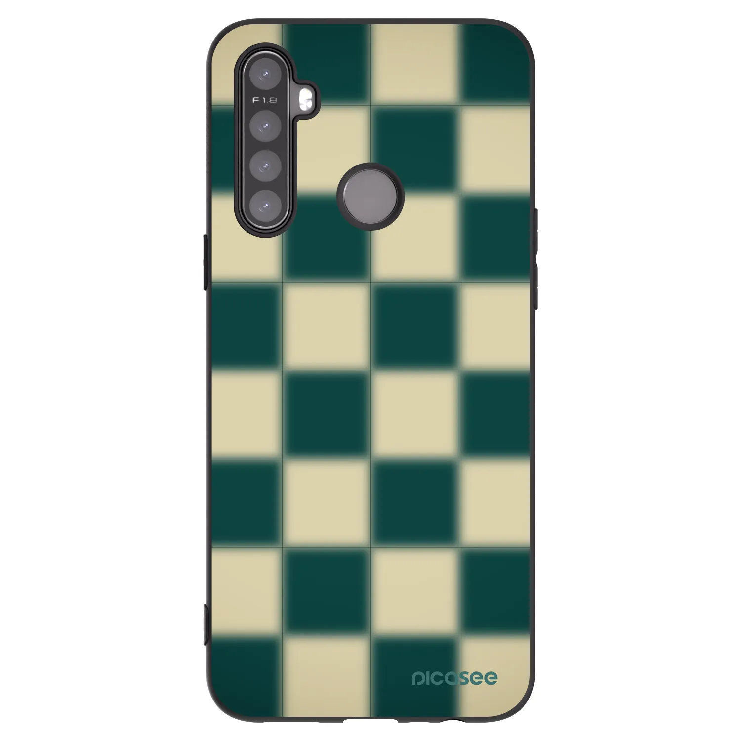 Picasee fekete szilikon tok az alábbi mobiltelefonokra Realme 6i - Shadow Chess