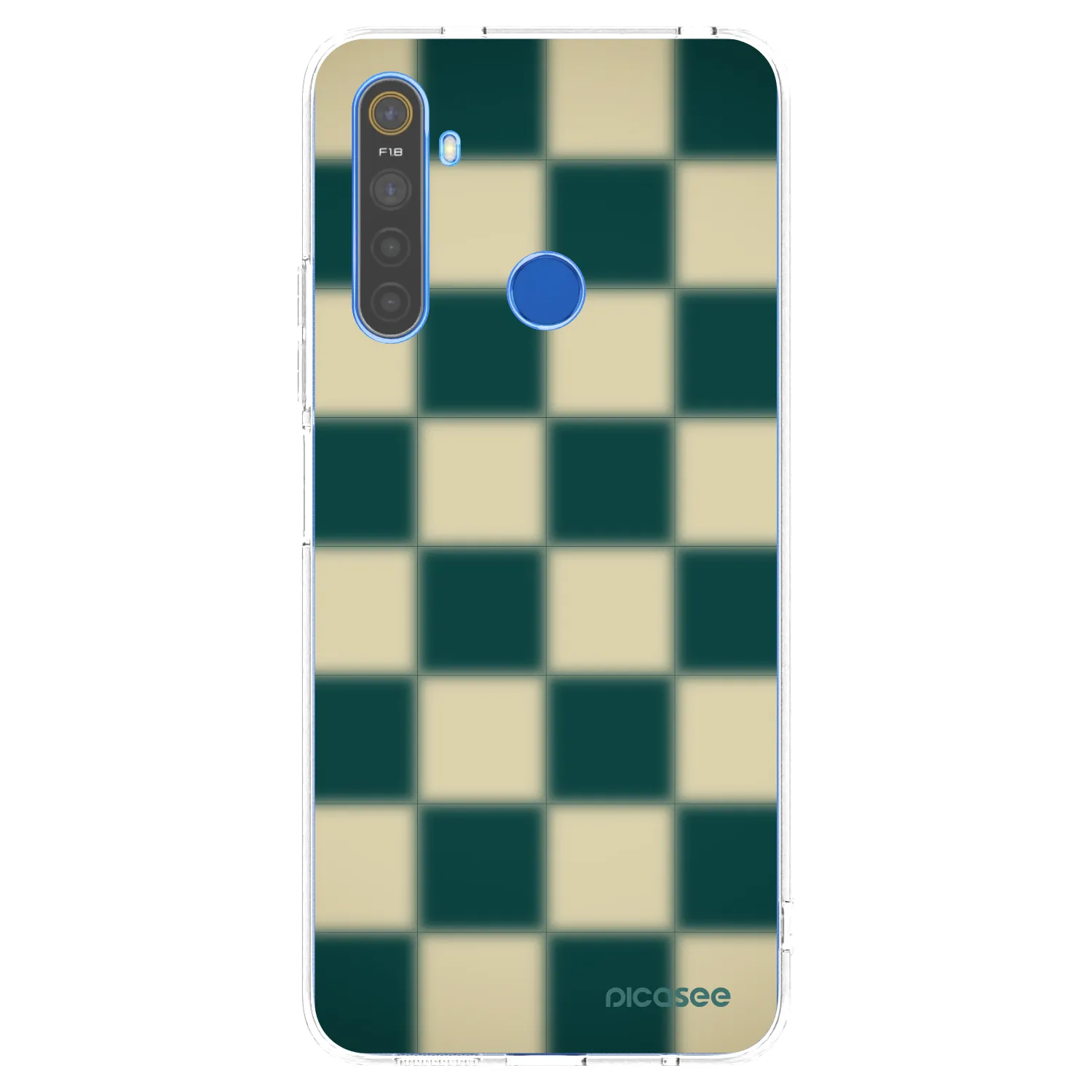 Picasee átlátszó szilikon tok az alábbi mobiltelefonokra Realme 5 - Shadow Chess