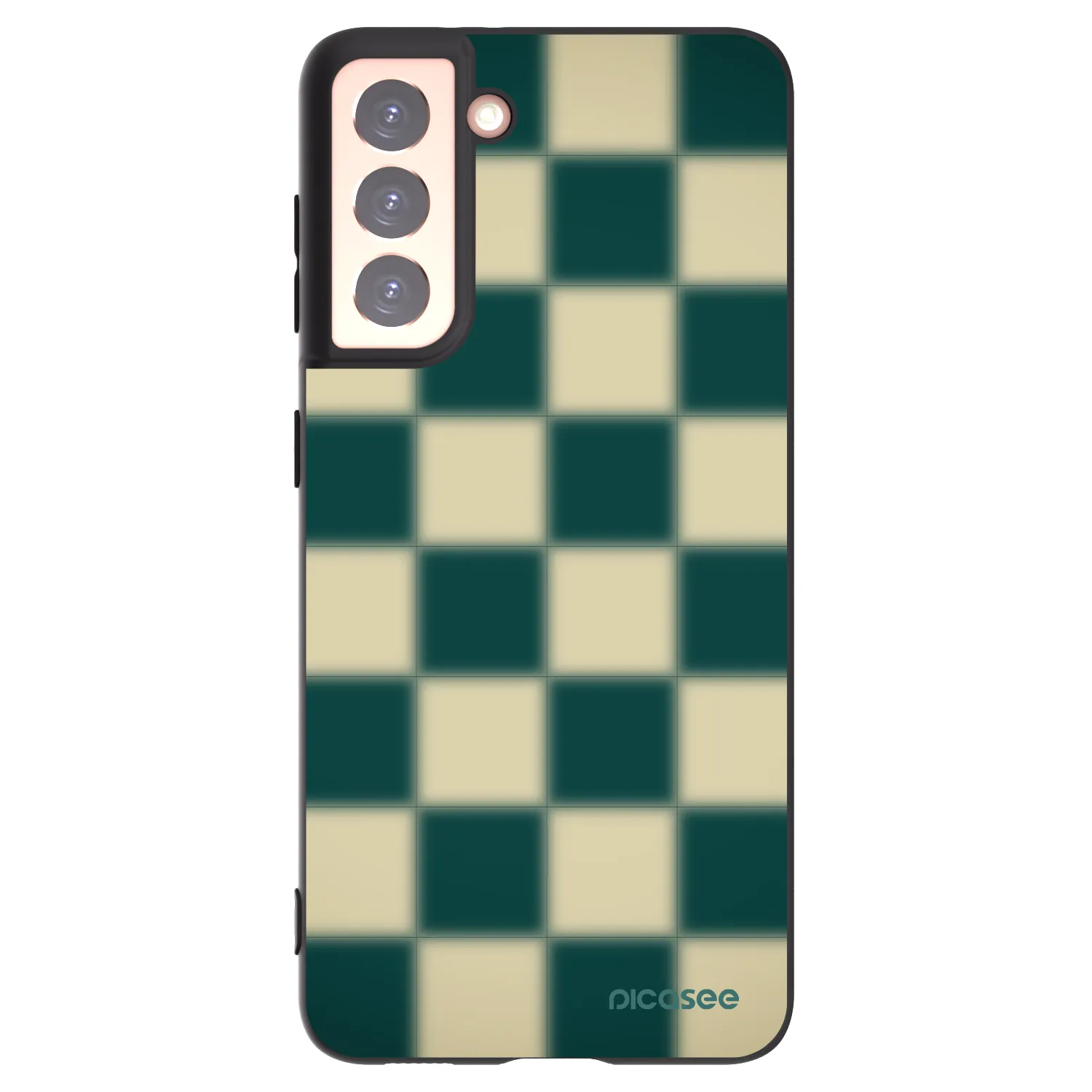Picasee fekete szilikon tok az alábbi mobiltelefonokra Samsung Galaxy S21 5G G991B - Shadow Chess